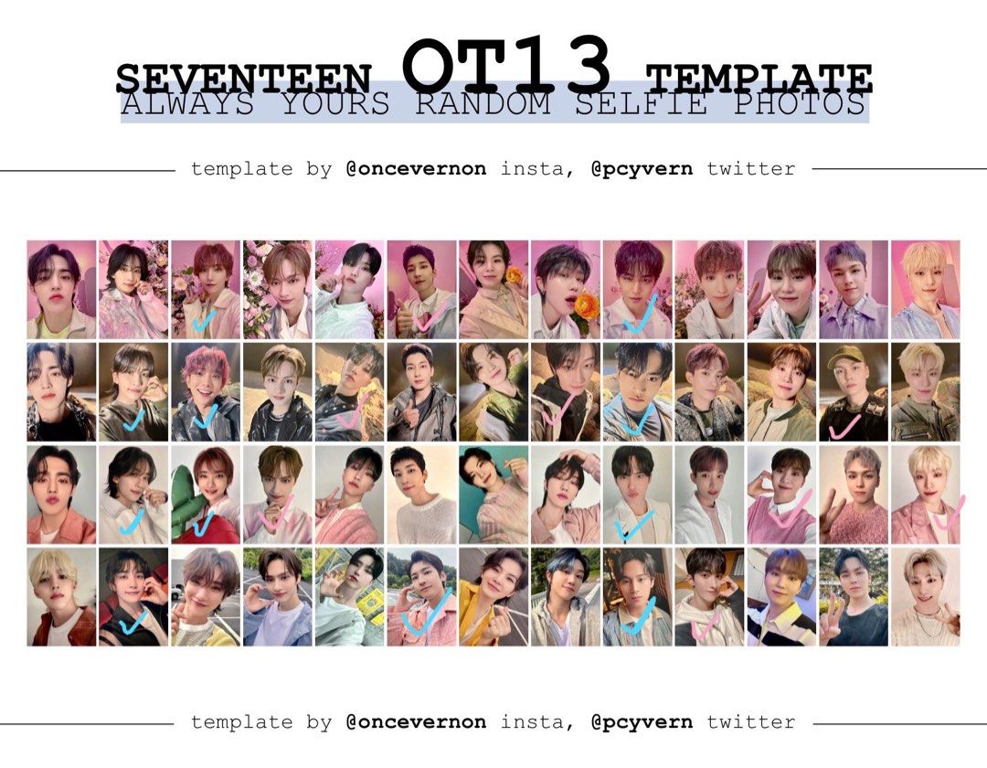 SEVENTEEN ALWAYS YOURS SELFIE PHOTO 16枚 SEVENTEEN - JAPAN BEST ALBUM [ ALWAYS YOURS ] SELFIE PHOTO