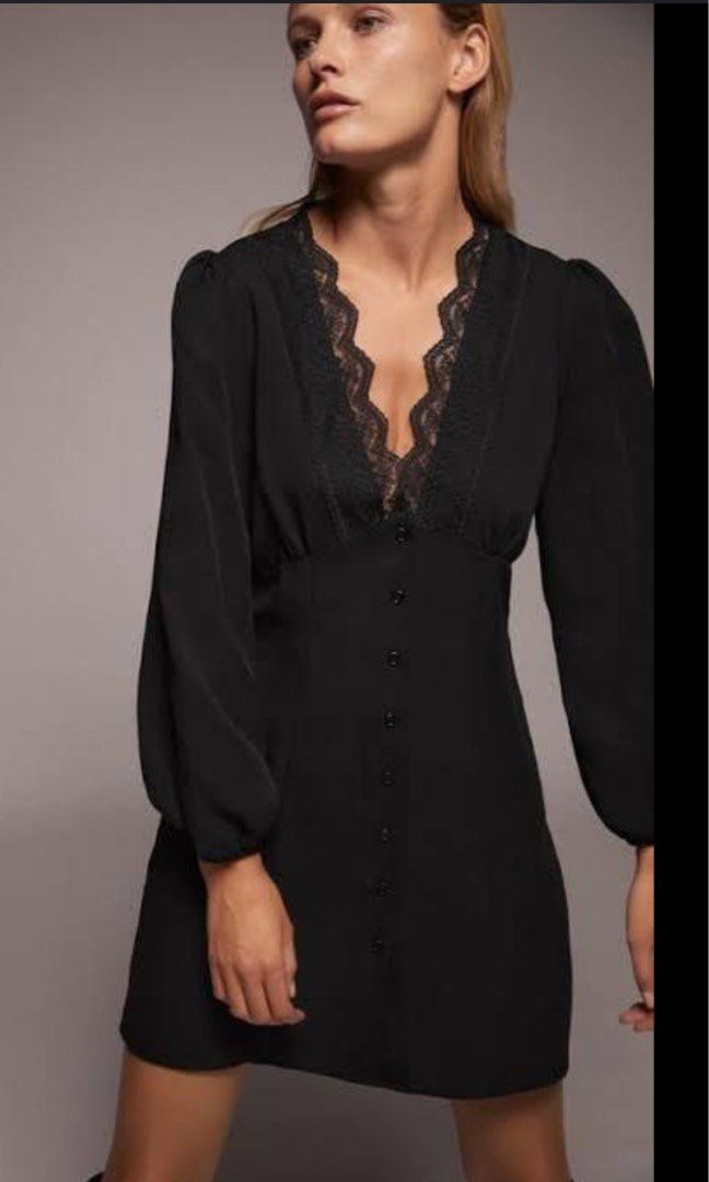 Contrast lace hot sale dress zara