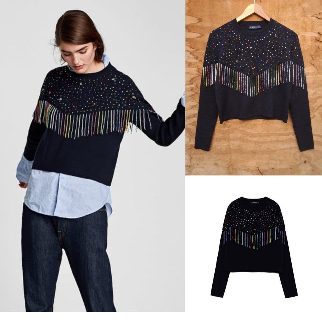 Zara fringed jumper store