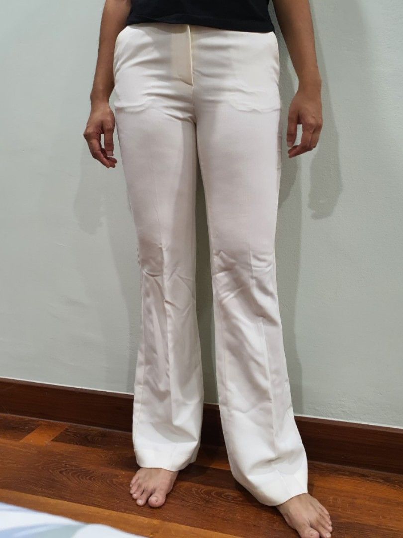 Zara white suit pants