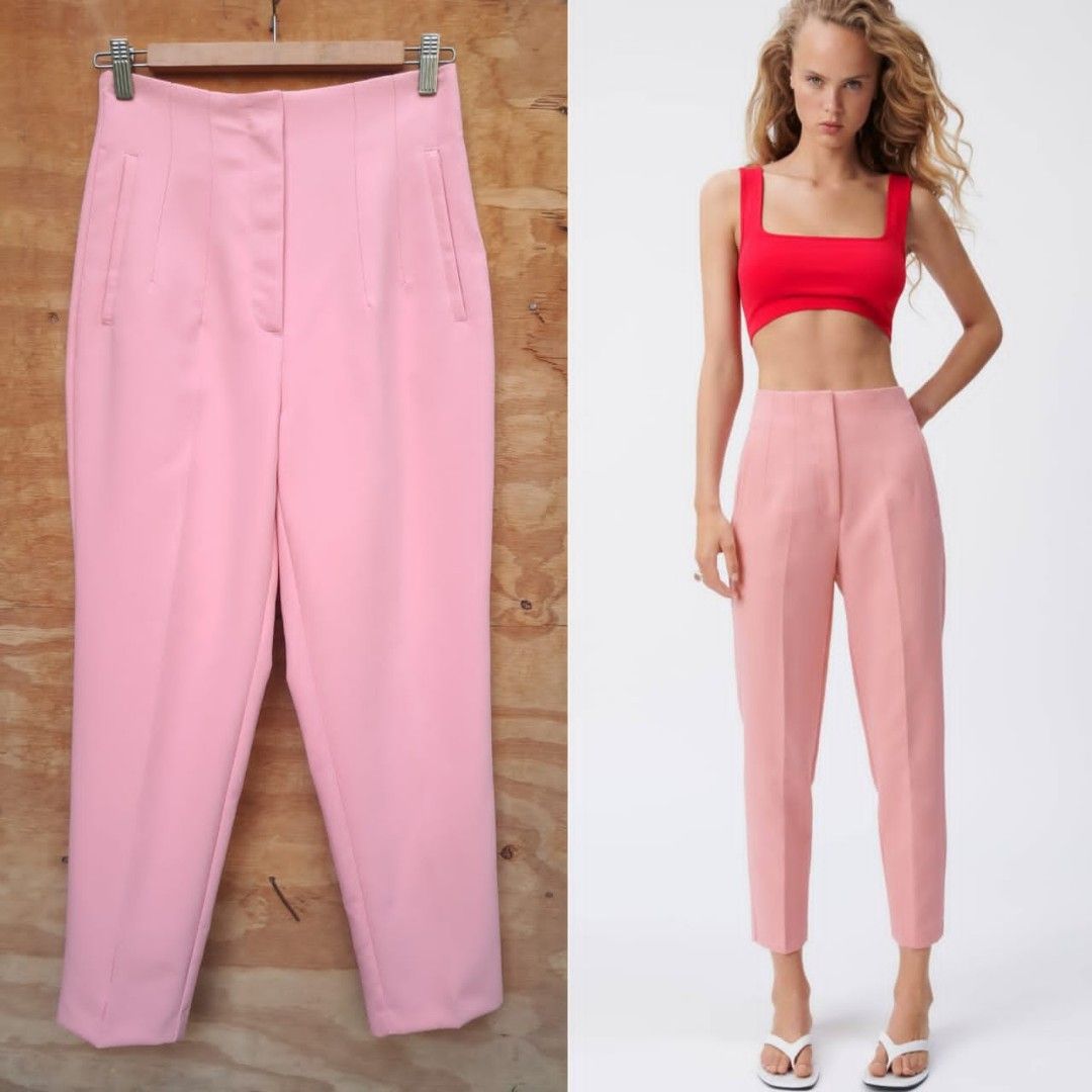 Zara High Waist Trousers Pants, Women's Fashion, Bottoms, Other Bottoms on  Carousell