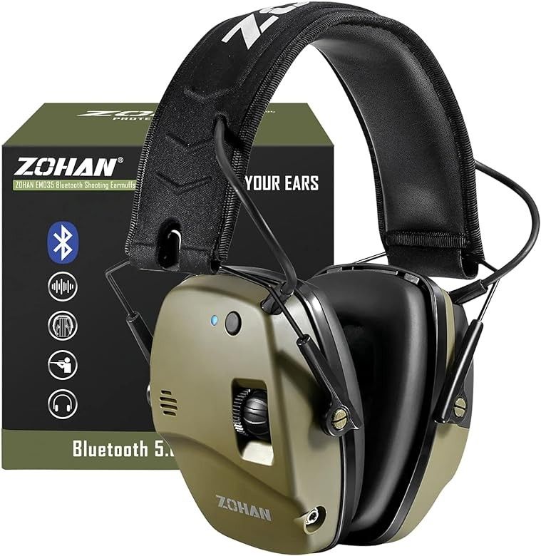 ZOHAN 035 Bluetooth 5.0 Shooting Ear Protection Earmuff Active