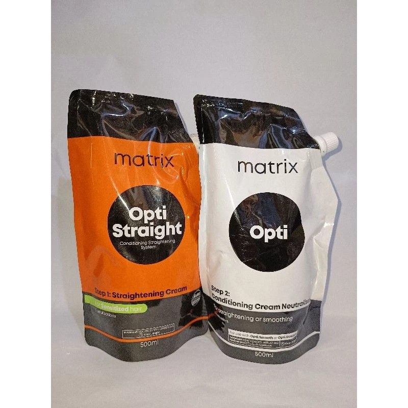 New Packaging Matrix Opti Straight Rebond Sensitized Set 500ml for Hair Straightening and Smoothing