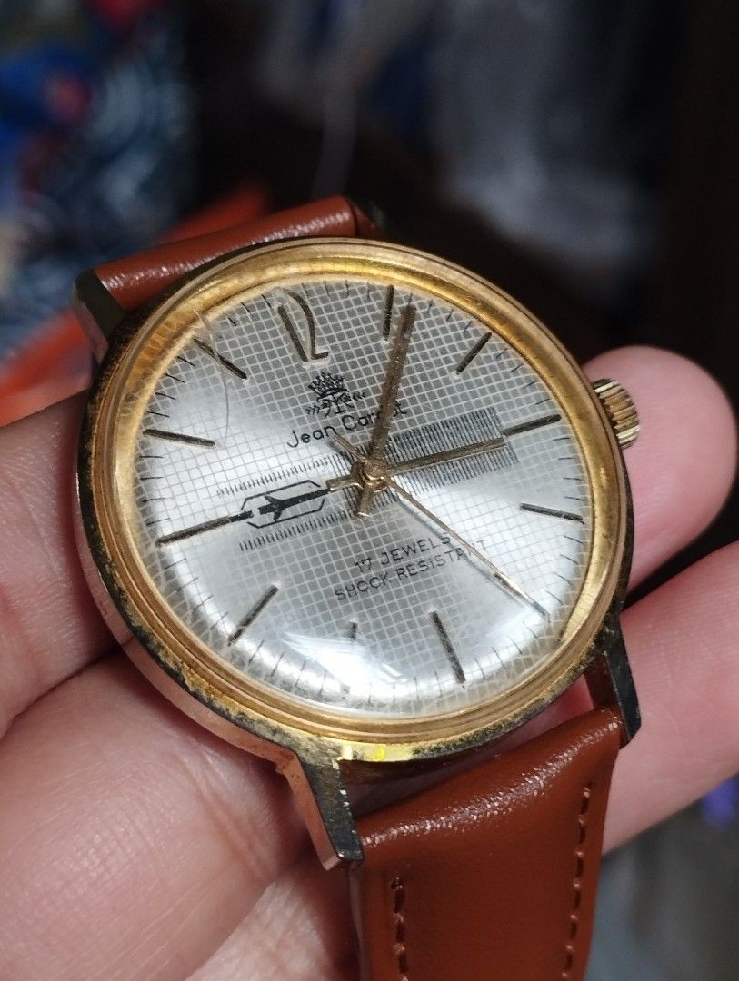 1970 s Jean Cardot Vintage Mens Watch Men s Fashion Watches