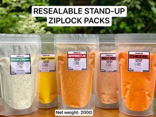 200G Potato Corner French Fries Powder Flavorings in Resealable Stand-Up Ziplock Packs