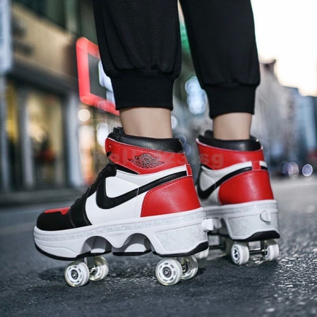 2 in 1 Rollerblade Shoes Retractable Wheels Roller Blade Shoes Viral Kick Roller Rollerblades Sports Equipment Roller Skates Outdoor