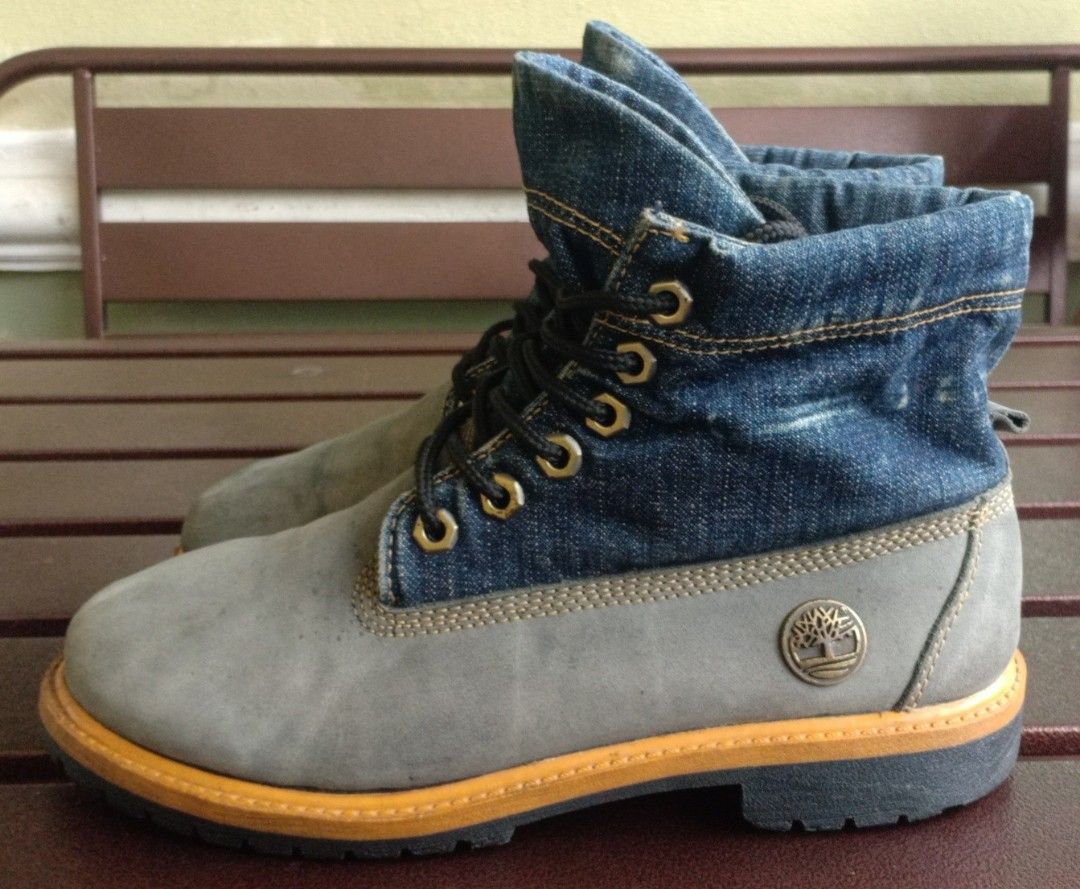Denim blue timberland boots shop