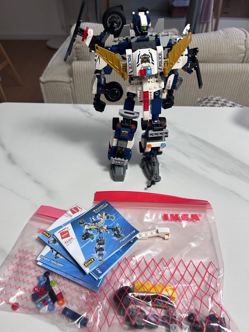 6 In 1 Police Robot Building Blocks Compatible Lego brand Hobbies Toys Toys Games on Carousell