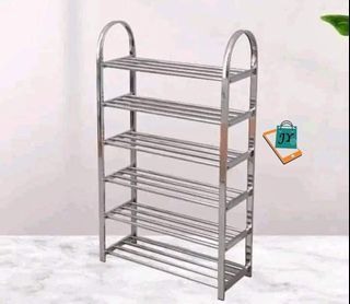 6 layer stainless steel shoe rack
