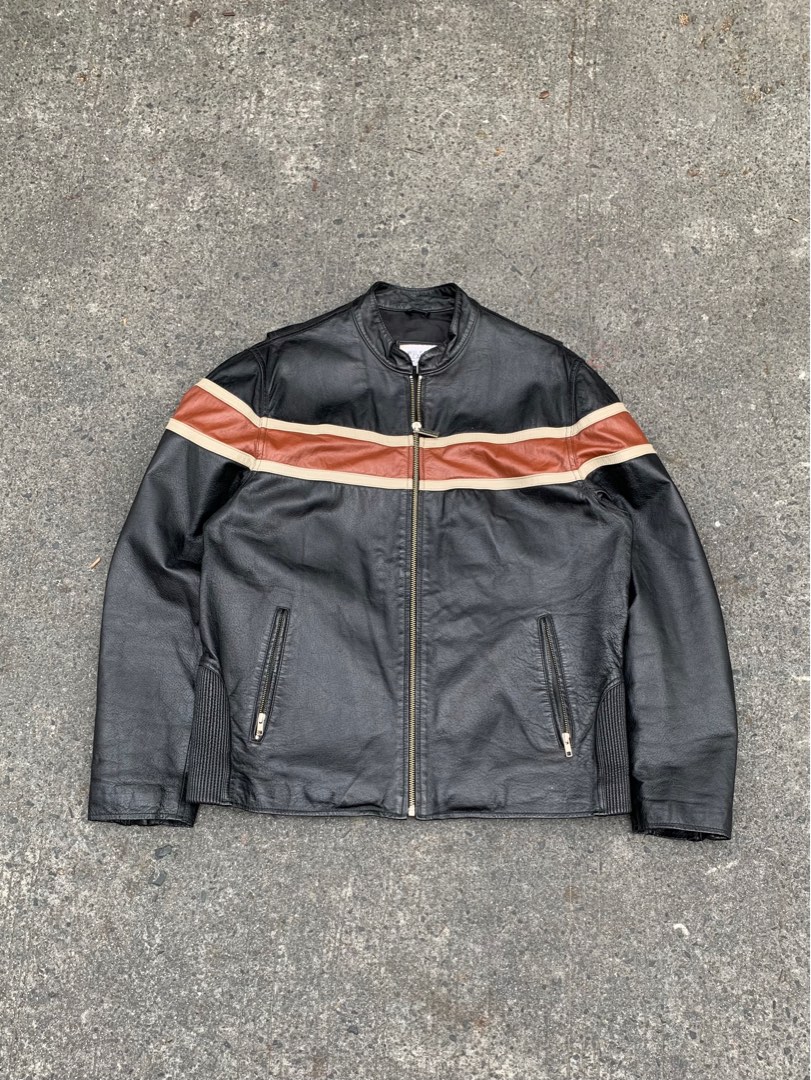 90s~ Wilsons Leather M.Julian Padded Leather Blouson, Men's Size L genuine leather black type Vintage Second Hand