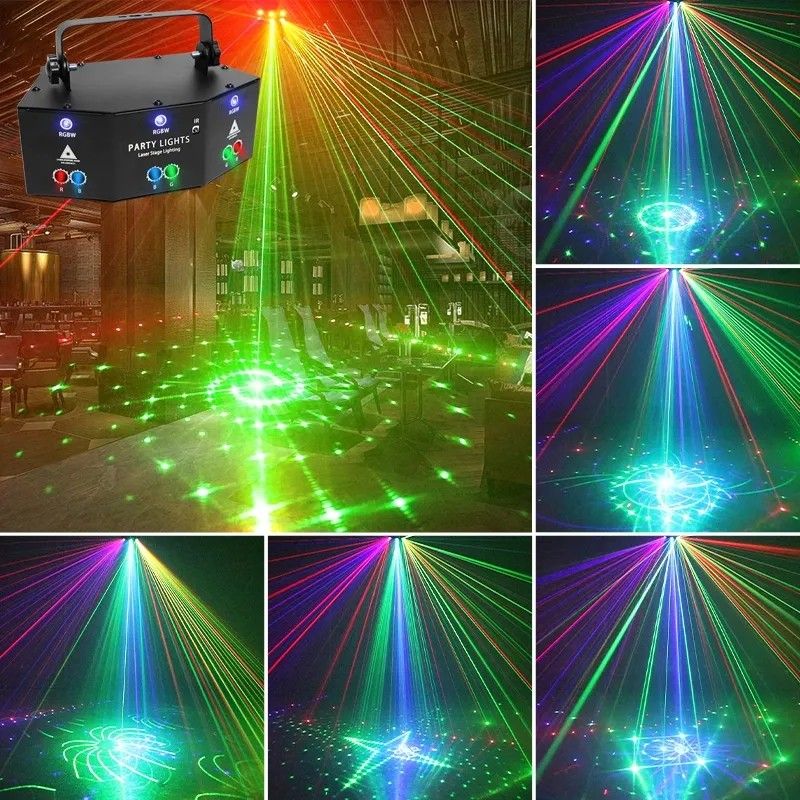 9 Eyes RGB Laser Light DJ Disco Light Projector LED Stage Lighting