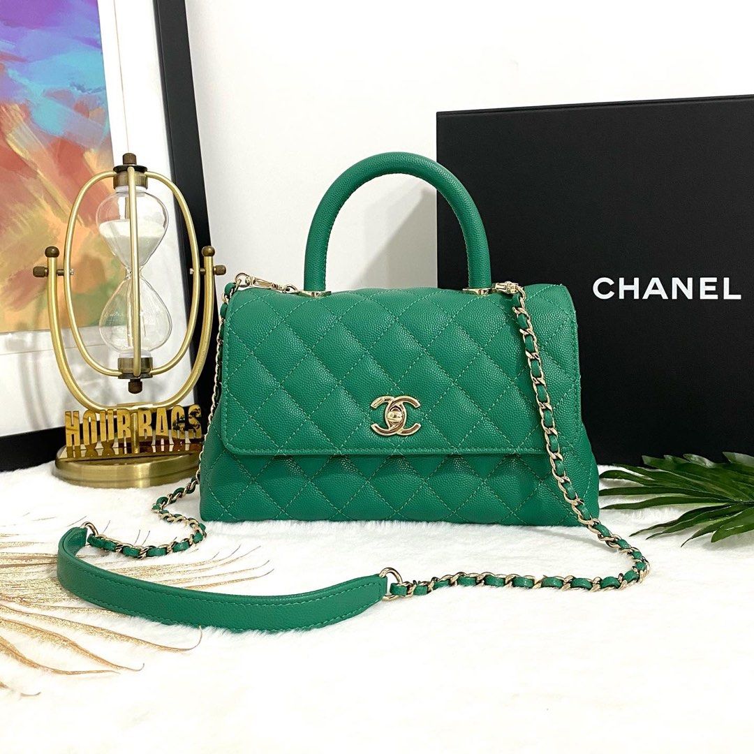 Chanel bags green best sale color