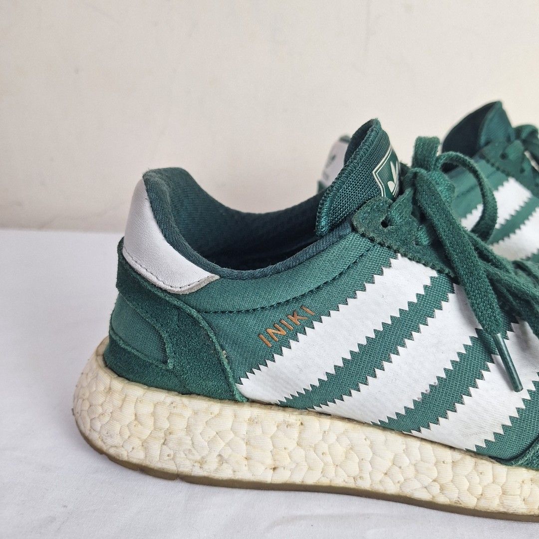 Iniki Runner Collegiate Green Adidas INIKI Boost, Fesyen Pria