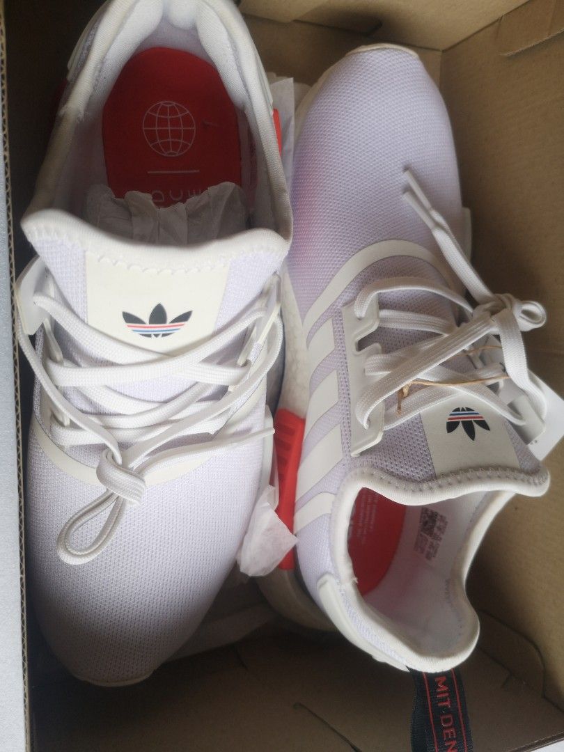 adidas gazelle silver green womens adidas Nmd R1 Cloud White Acid Red (Women's) main image 0
