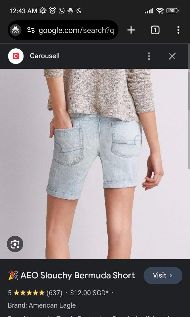American eagle slouchy bermuda shorts sale