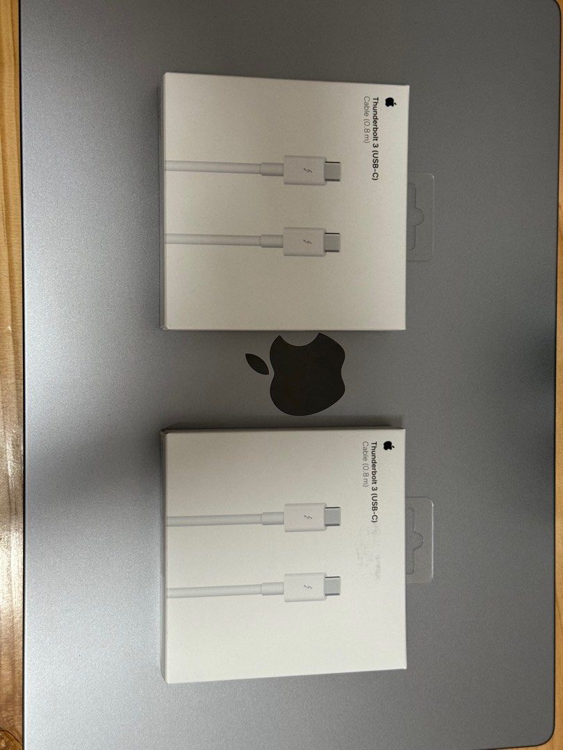 Apple Thunderbolt 3 cable (Category: Cables & Adaptors) located in San Juan City. Submitted by jeremiah_deleon (Listing ID 1280817697, Image 1). Description: Cable Length: 0.8m Box is unopened. Qty: 2 Price for 1: 2k Price if you get both: 1.8k RFS: Reducing my extra cables. Shipping care of buyer. Note: Laptop not included, only the cables are for sale.