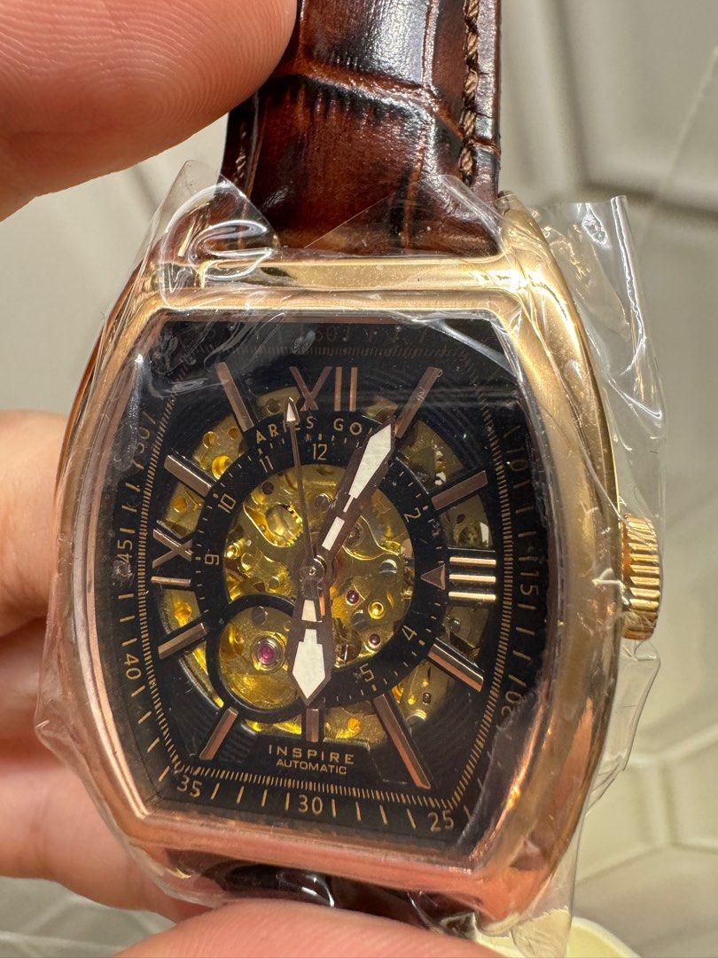 Aries gold inspire rose gold automatic
