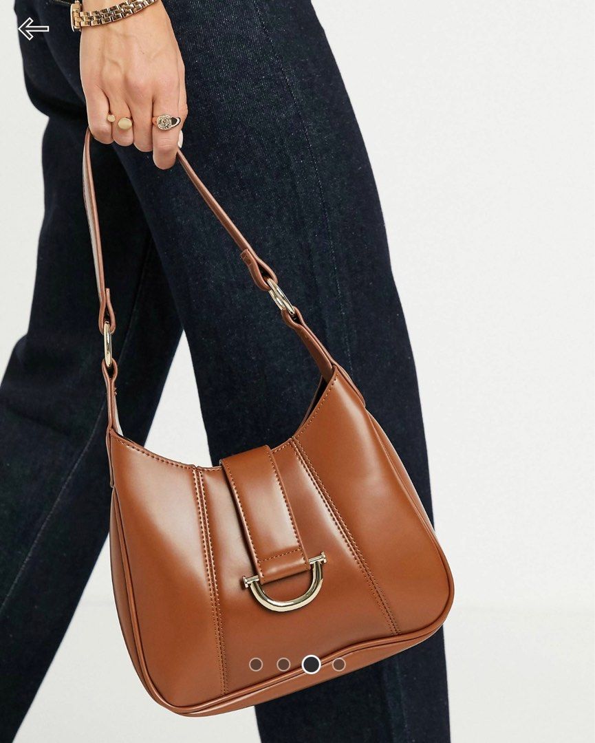 ASOS Saddle Shoulder Bag in Brown Tan, Women's Fashion, Bags & Wallets