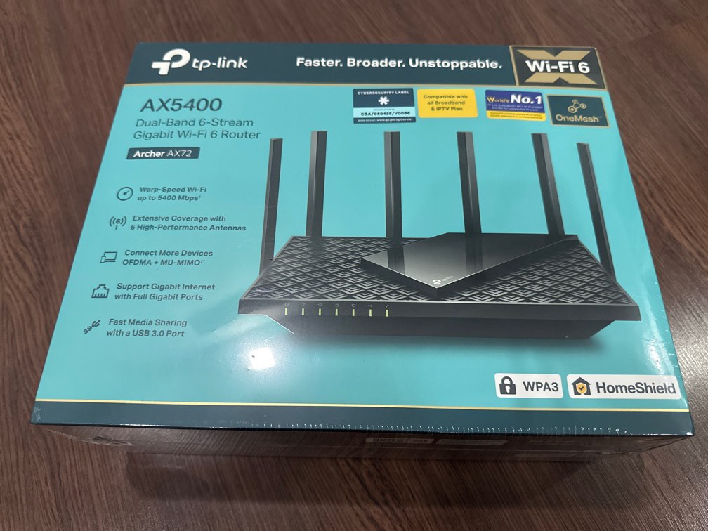 AX5400 Dual-Band 6-Stream Gigabit Wi-Fi 6 Router, Computers & Tech ...