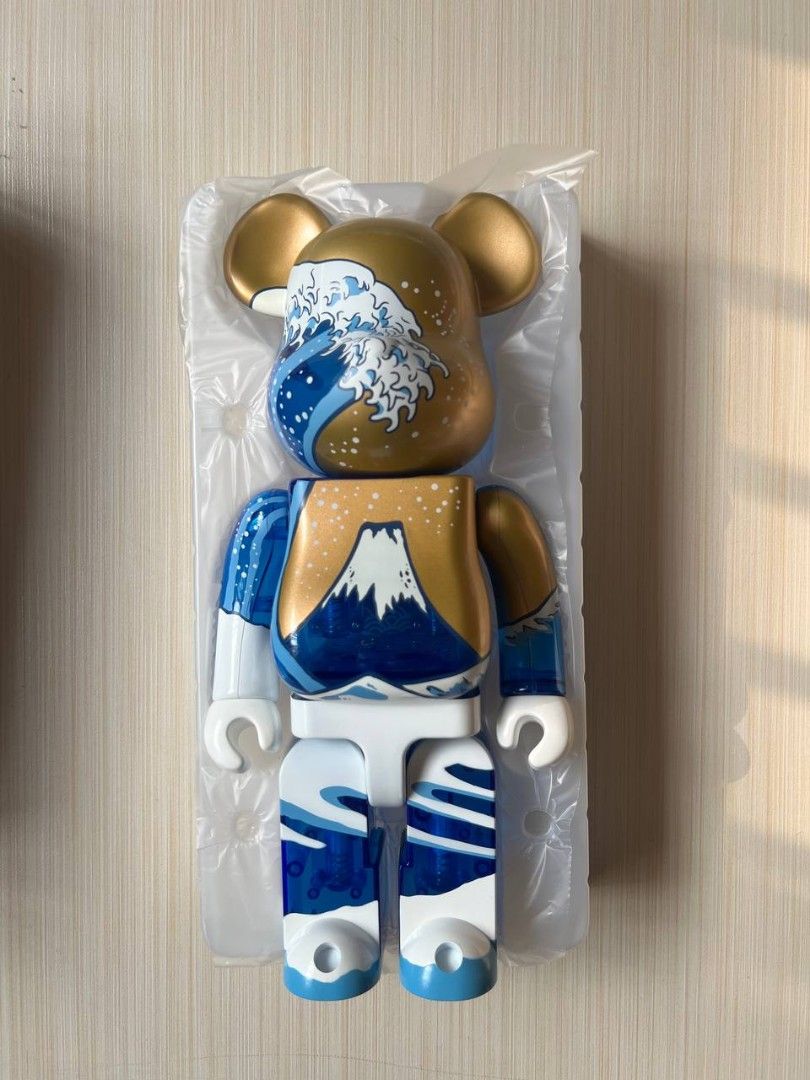 Bearbrick 第一代神奈川衝浪富士山400% 極罕有富嶽三十六景大浮世絵 