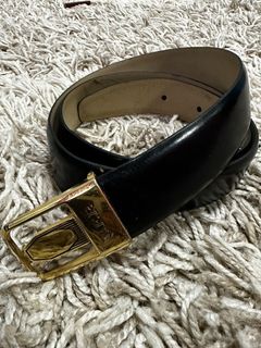 Alfred Dunhill Dunhill Leather Belt Dunhill Vintage Belt Gold Tone