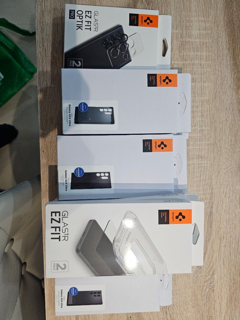 Brand new spigen s24 ultra casing and protector for sale, Mobile