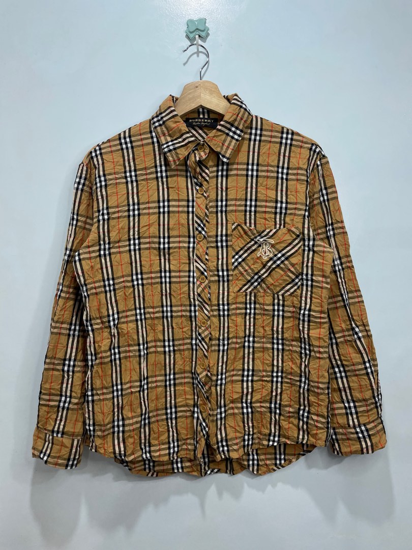 Burberry Plaid, Women's Fashion, Tops, Longsleeves on Carousell