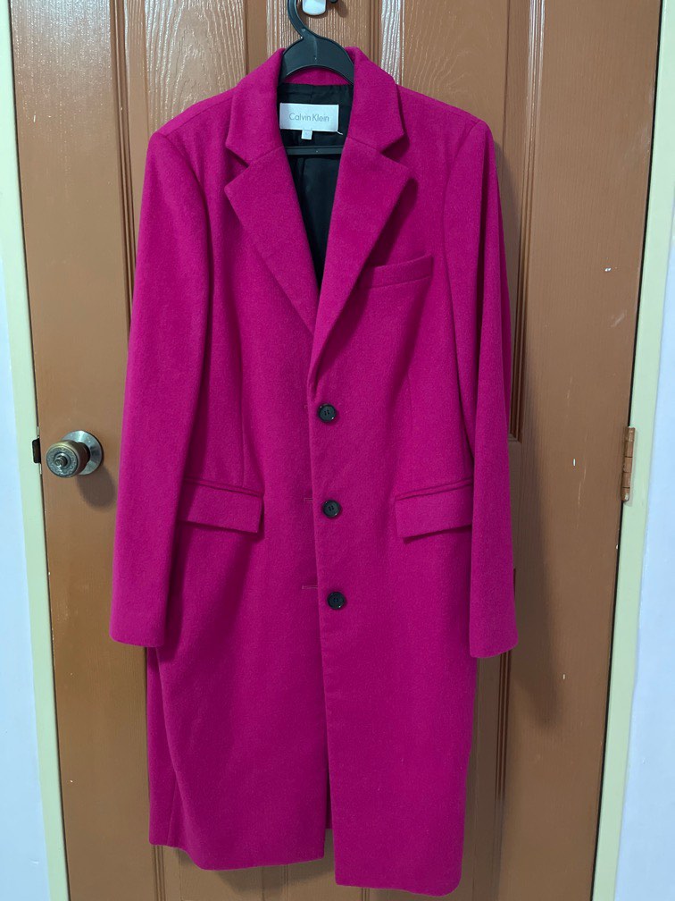 Calvin klein pink coat hot sale