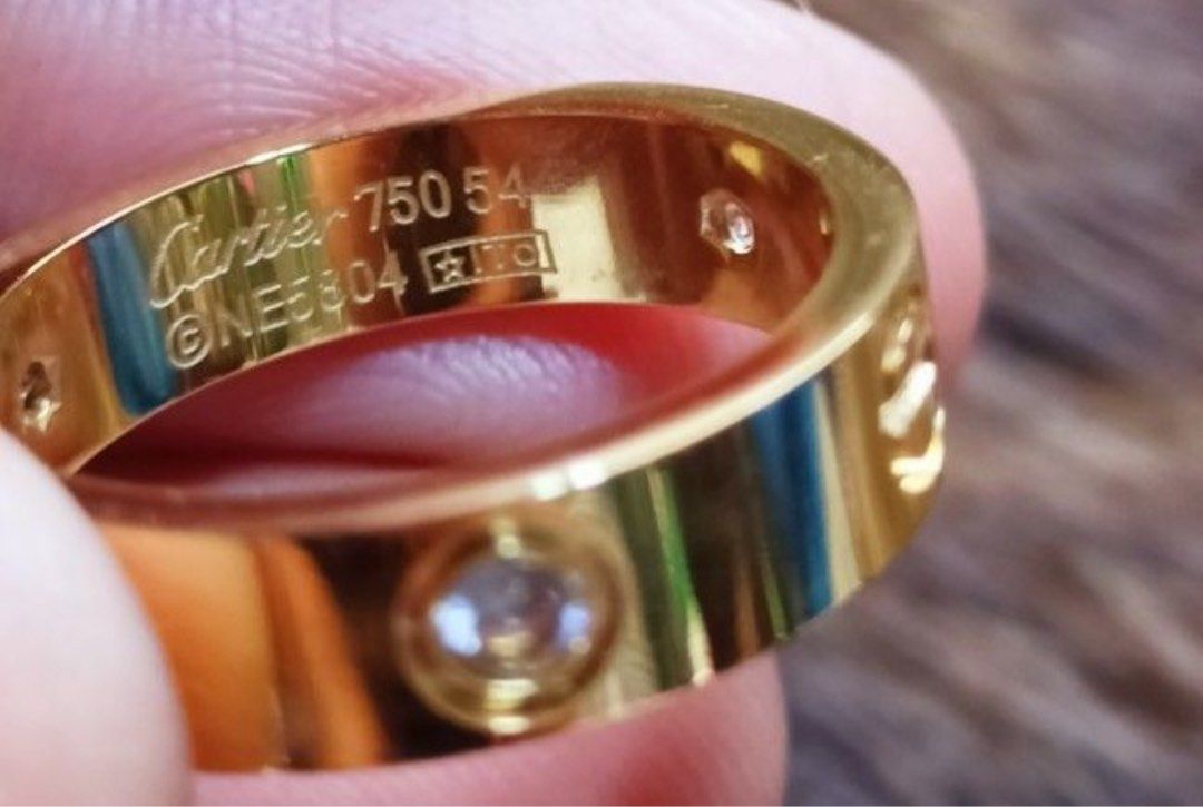 Cartier 750 54 ring price sales
