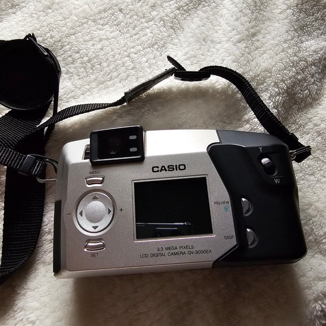 Casio QV-3000EX digital camera (Category: Cameras) located in Quezon City. Submitted by ekklabush (Listing ID 1280859735, Image 3). Description: CASIO QV-3000EX - Fully Functional Digital Camera - 3.3 Megapixels / Photo and Video Clip can take videos but no audio! - 3x Optical Zoom / 6x Digital Zoom please manage expectations for this is a preloved item. search more about the item before buying flaws: signs of usage. with stickers,, can be remove