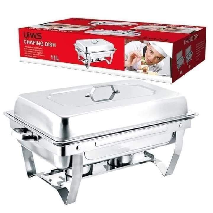 Chaffing dish 11L (Category: Food Organization & Storage) located in Manila. Submitted by yzlshop (Listing ID 1280867028, Image 1). Description: Brand new We offer COD , same day delivery within metro manila via Lalamove/Grab pm for more info. thank you!.