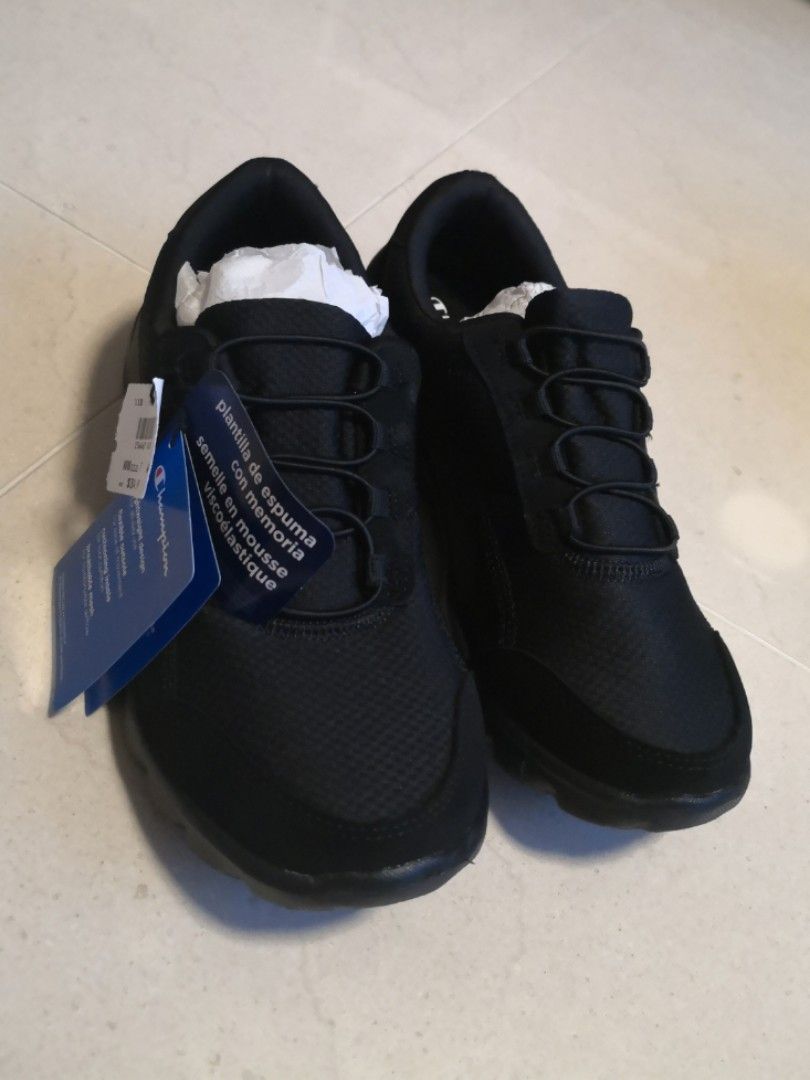 Champion black slip on shoes clearance