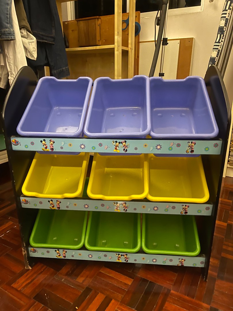 Children Toy Storage Rack (3 level 3 box), Furniture & Home Living ...