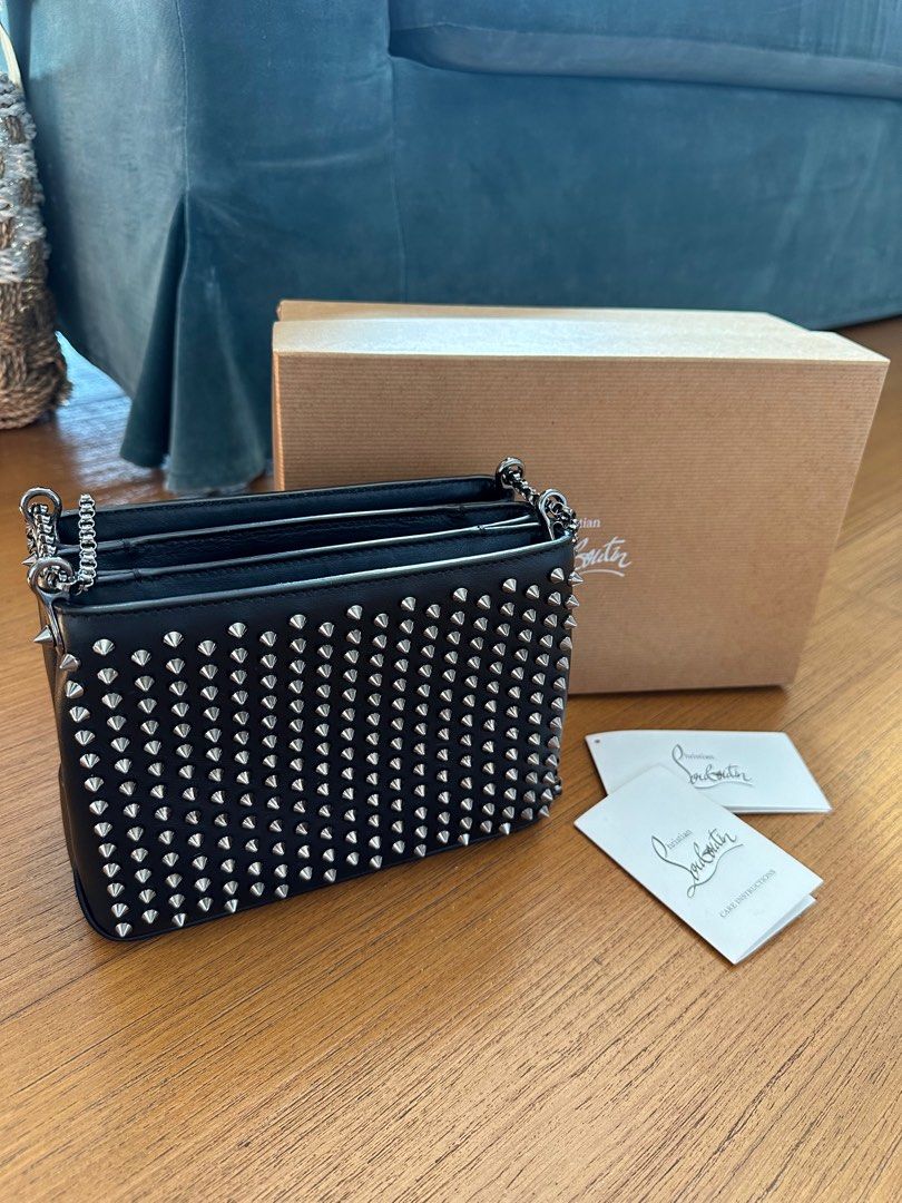 Christian louboutin studded deals clutch