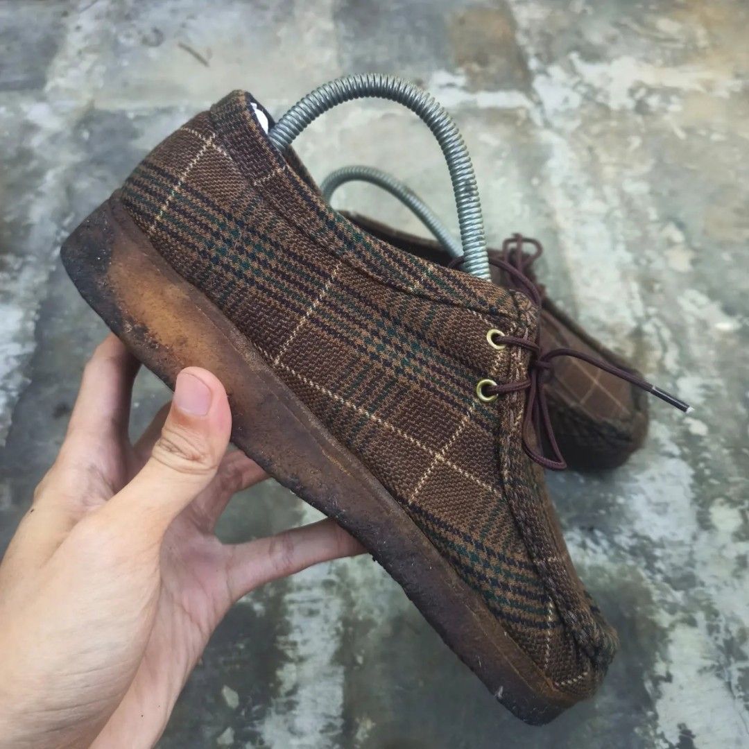 Plaid wallabees sales