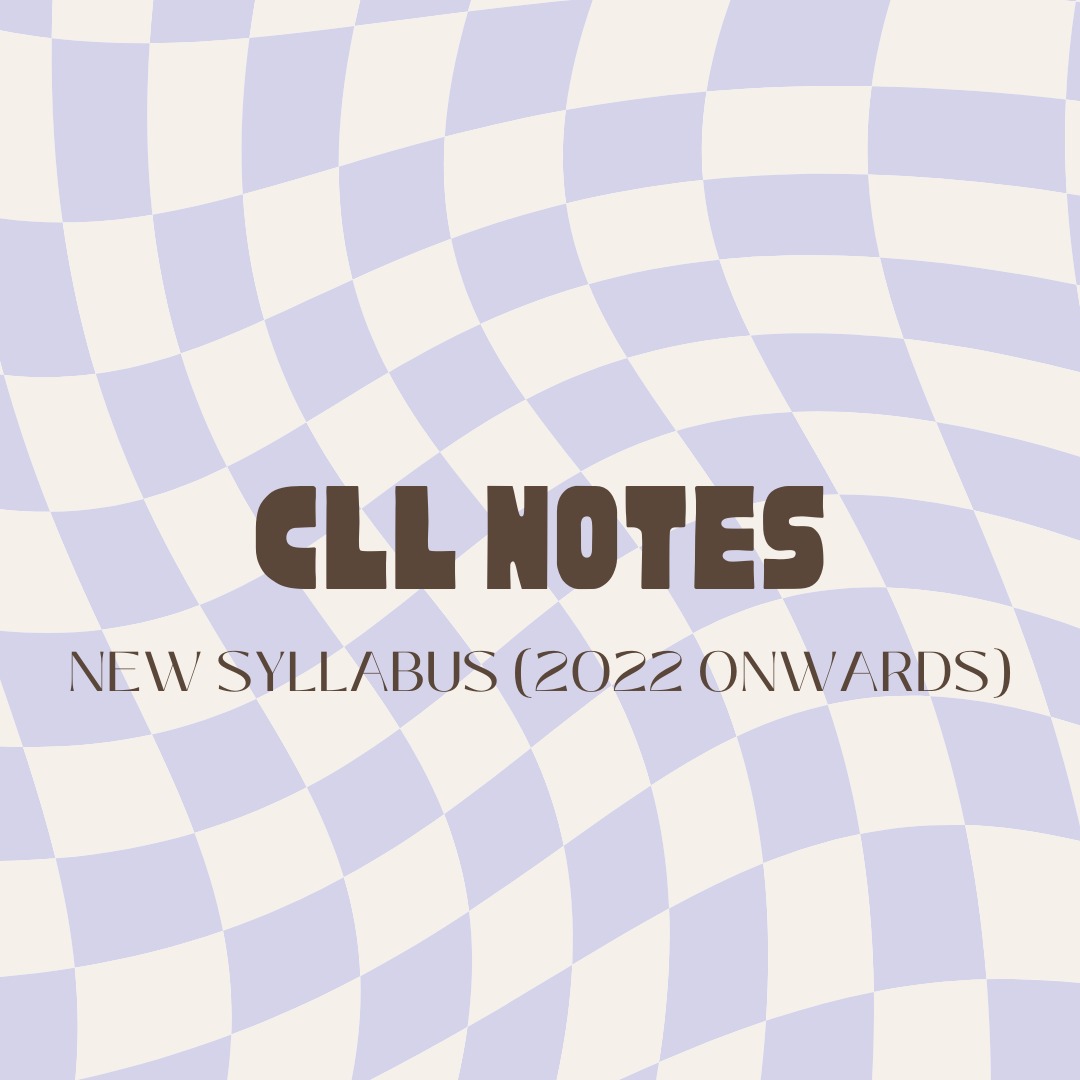 H2 CLL Notes (2022 NEW SYLLABUS), Hobbies & Toys, Books & Magazines ...
