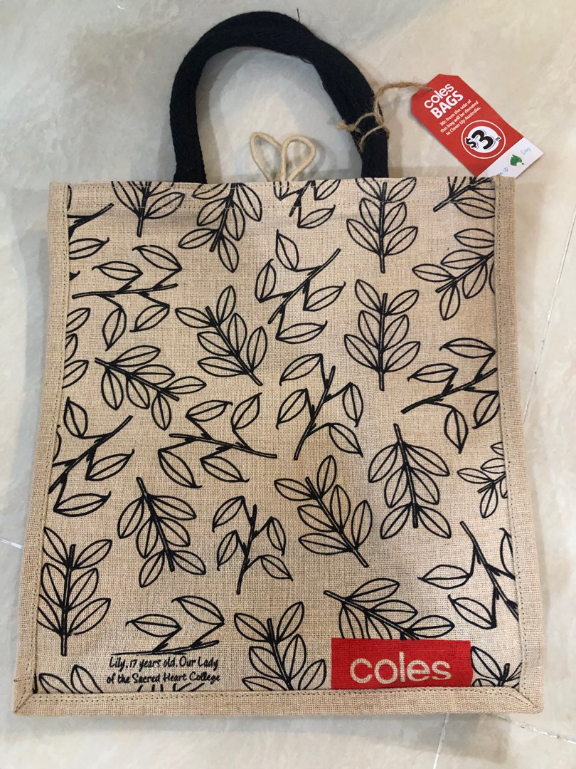 Coles discount jute bag