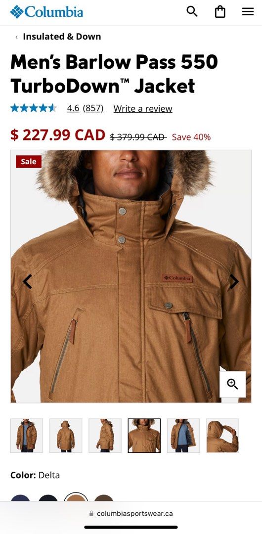 Men's barlow pass discount 550 turbodown jacket