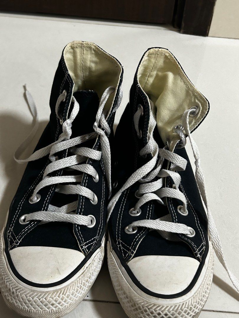 Black converse deals used