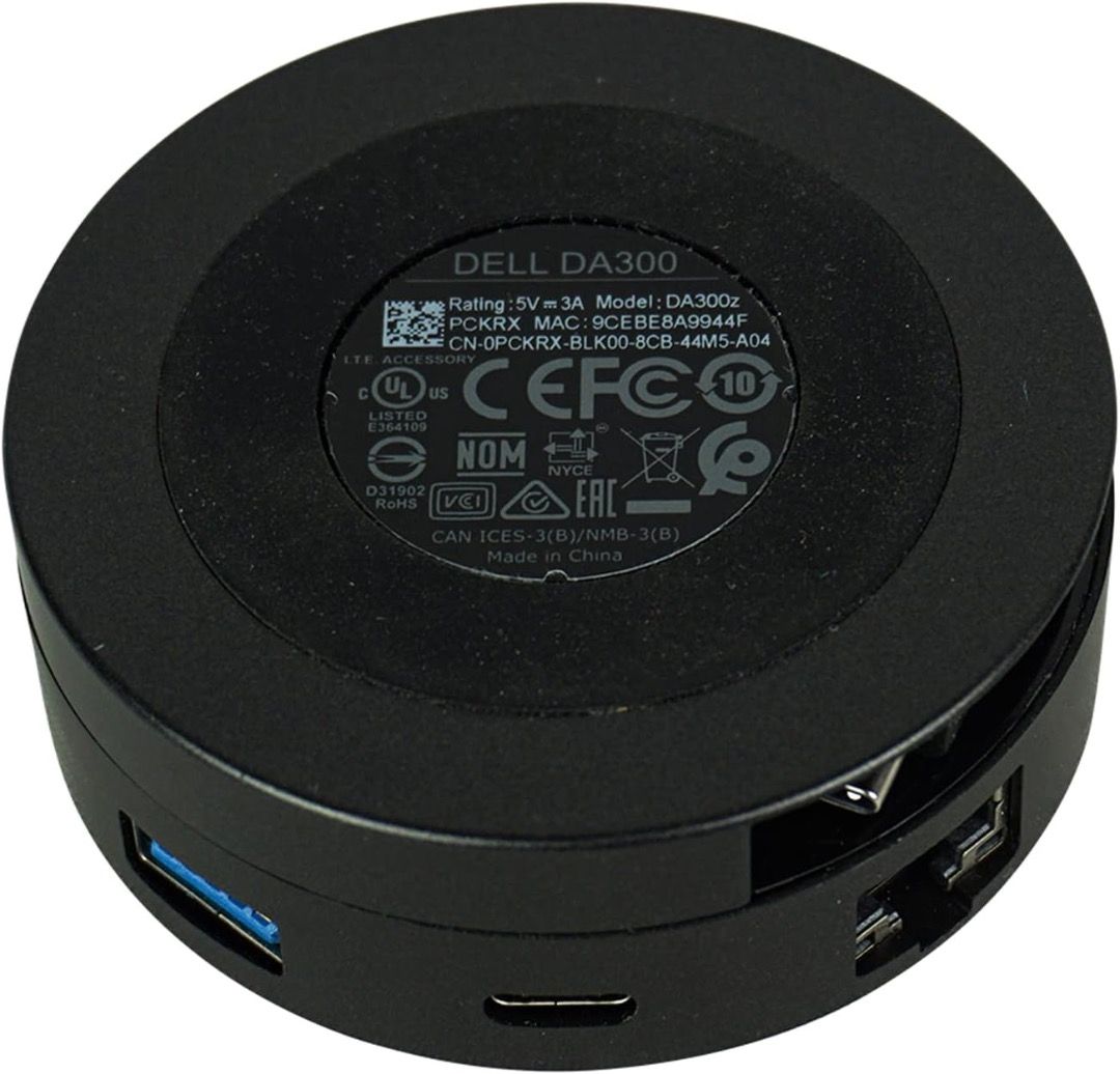 DELL USBC Mobile Adapter (DA300), Black, DELLDA300, Computers & Tech
