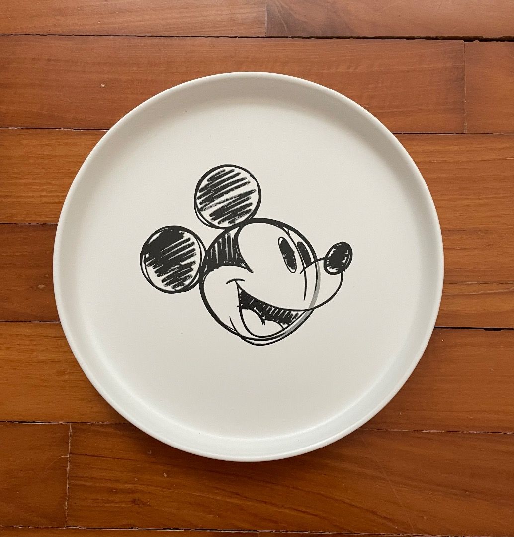 Set of 3 Disney Mickey Mouse Bowl Plate Mug Set Furniture