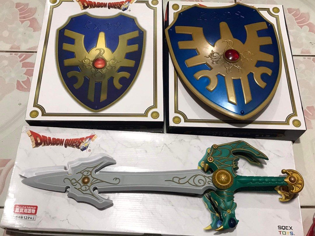 Dragon Quest sword and shield (Category: Action & Battle Toys) located in Baguio. Submitted by nalyns_unique_finds (Listing ID 1280999702, Image 1). Description: Sword 1599 Shield 2000 each.