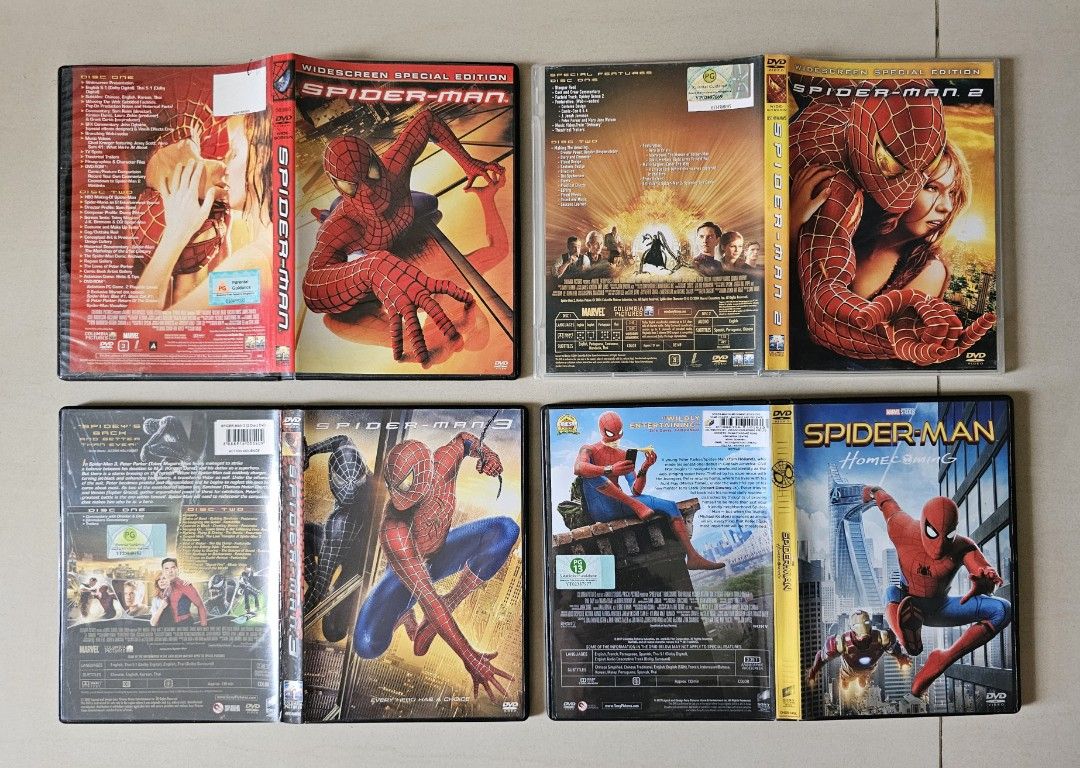DVD,Spider-Man,Thor Ragnarok,Cat Women,Man Of Steel,Superman