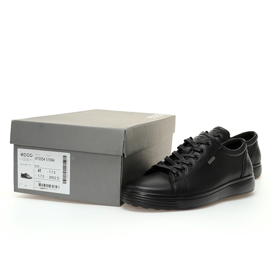 Mens black soft leather shoes discount