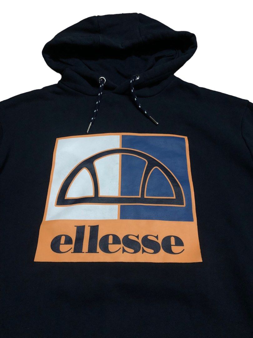 ELLESSE Spellout Big Logo Casual Brand Hooligan Awaydays Hoodie