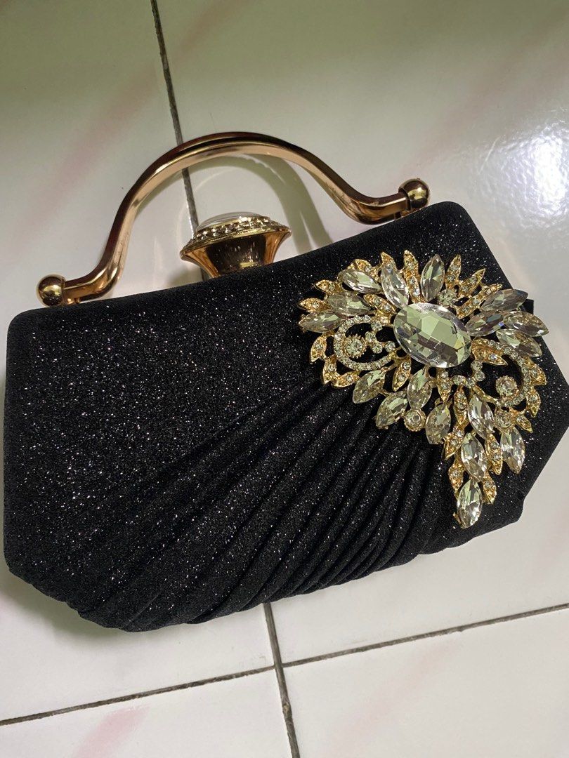 Vintage Style Beaded Floral Evening Clutch Bag Wedding Party Prom Purse  Handbag,Purple - Walmart.com