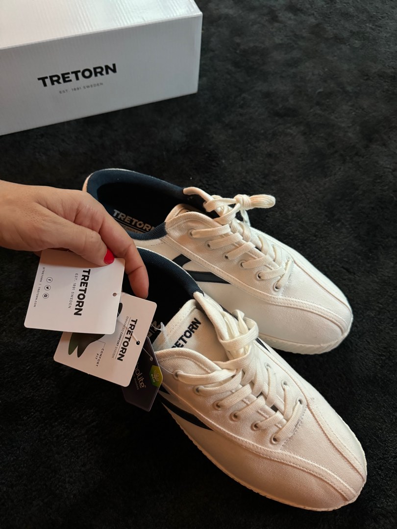 White fashionable store shoes