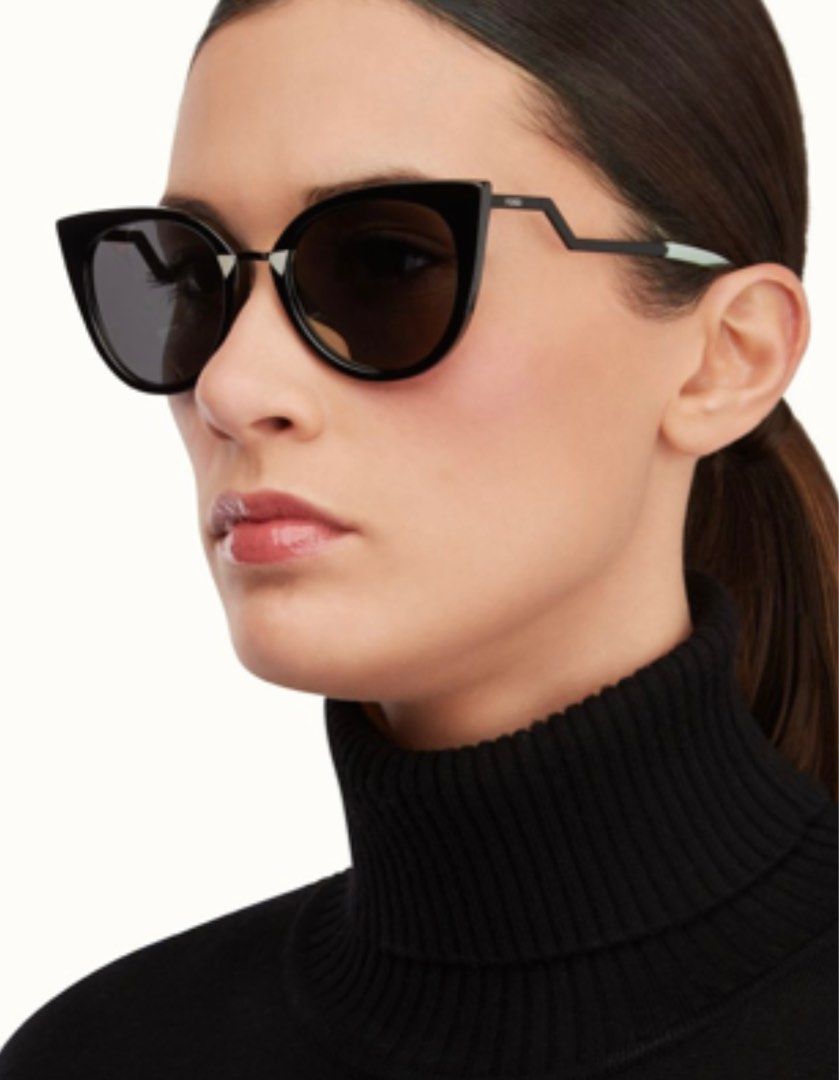 Fendi round cat online eye sunglasses