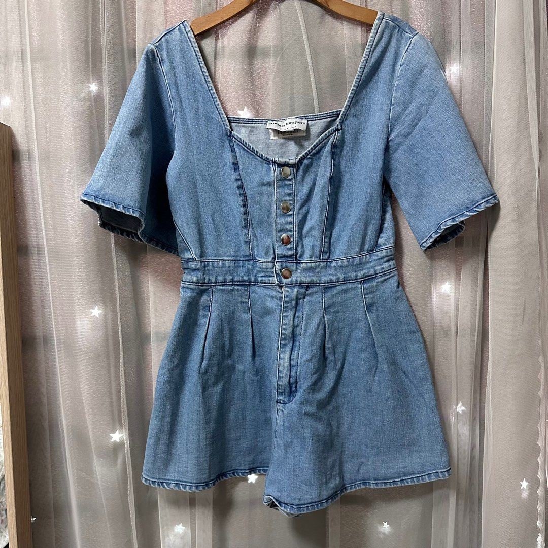 Finders keepers mia denim jumpsuit sale