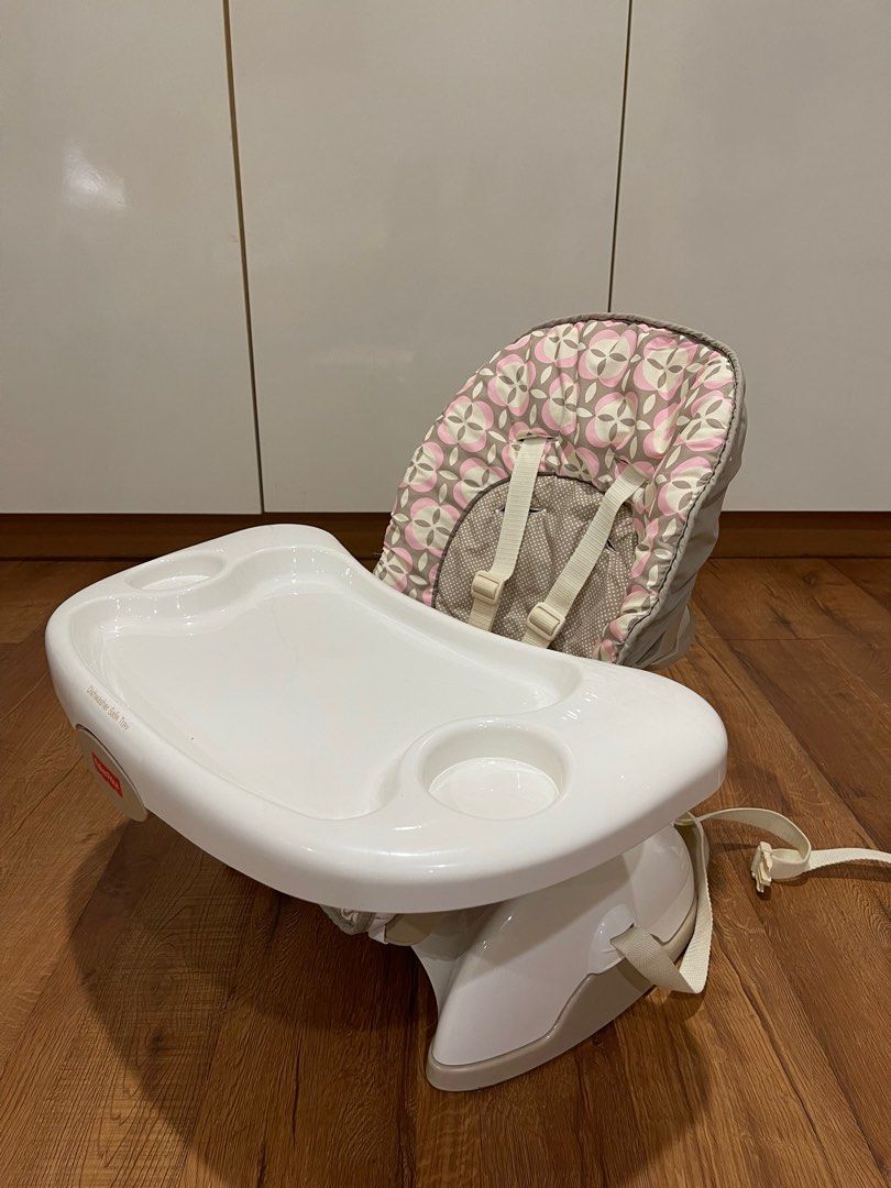 Fisher price space saver high chair pink top